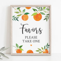 Little Cutie Greenery Floral Favor Sign