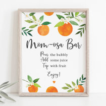 Little Cutie Greenery Floral Mimosa Bar Sign