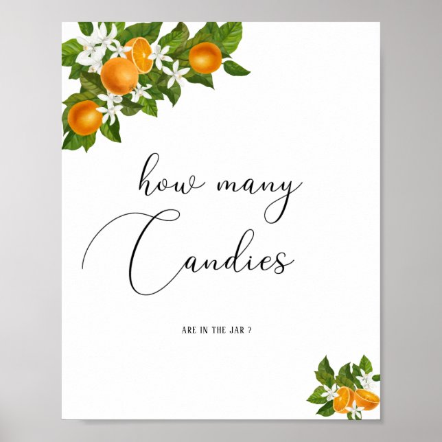 Little cutie how many candies poster (Front)