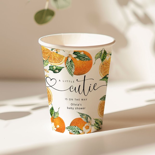 Little cutie is on teh way baby shower paper cups (Creator Uploaded)