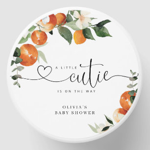 Little cutie is on the way baby shower mini candle favors