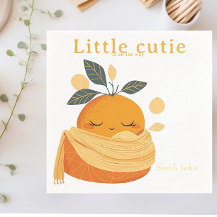 Little cutie is on the way Baby shower Napkins