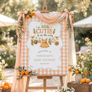 Little Cutie is on the Way Baby Shower Welcome Foam Board