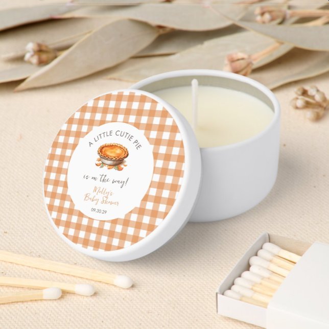 Little Cutie is on the Way Fall Baby Shower  Mini Candle Favors (Creator Uploaded)