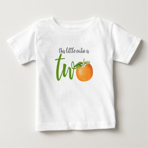 Little Cutie is Two Birthday Shirt