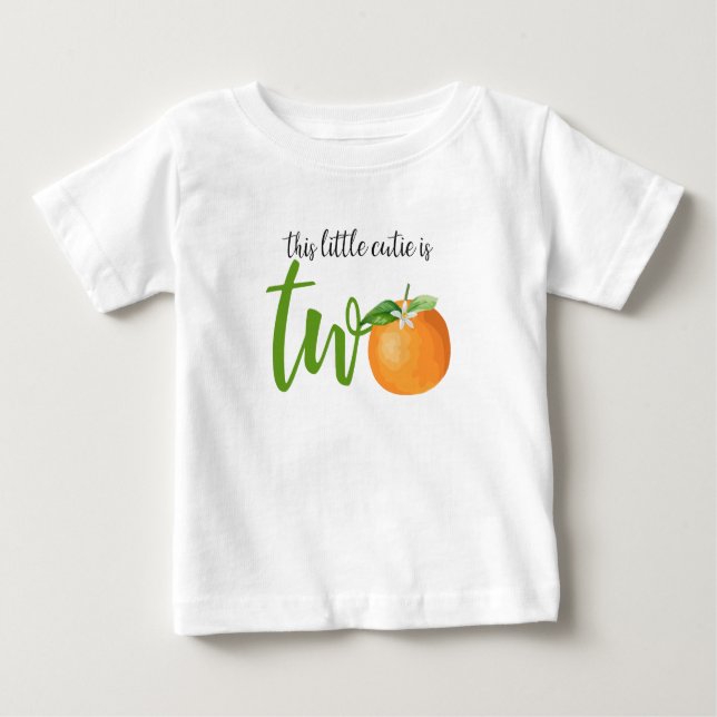Little Cutie is Two Birthday Shirt (Front)