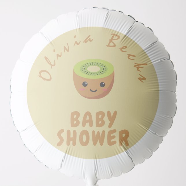 Little Cutie Kiwi Baby Shower  Balloon (Front)