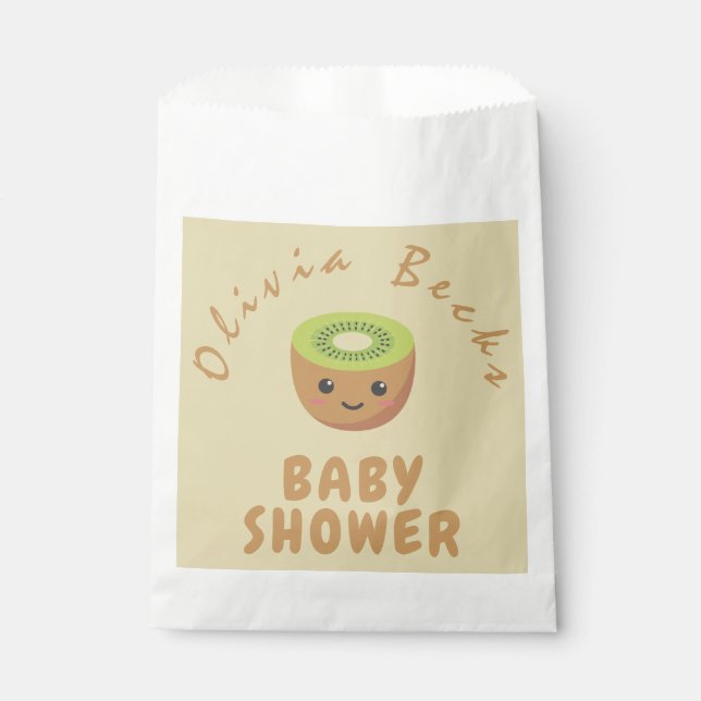 Little Cutie Kiwi Baby Shower  Favor Bag (Front)
