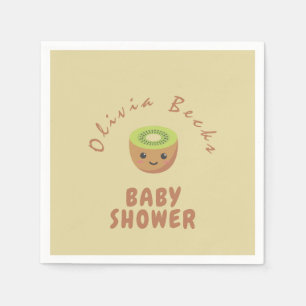 Little Cutie Kiwi Baby Shower Napkins