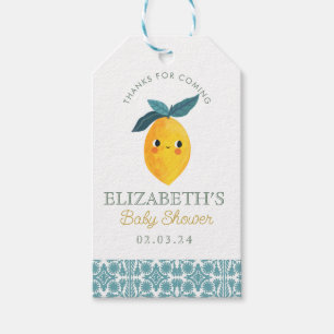 Little Cutie Lemon Citrus Baby Shower Gift Tags