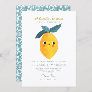 Little Cutie Lemon Citrus Baby Shower Invitation