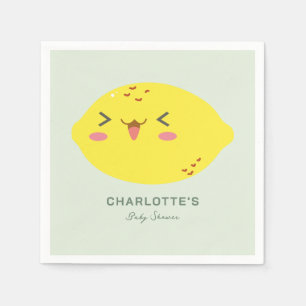 Little Cutie Lemon Citrus Baby Shower Napkins