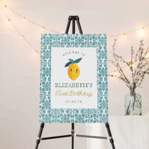 Little Cutie Lemon Citrus Birthday Foam Board