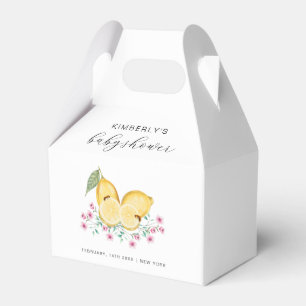 Little Cutie Lemon Citrus Garden Baby Shower Favor Boxes