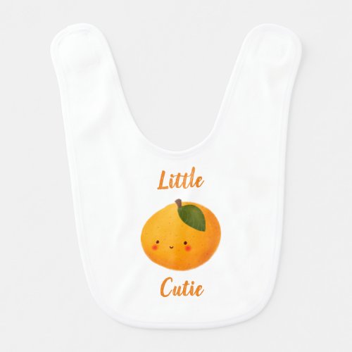 Little Cutie Mandarin Orange Baby Bib