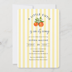 Little cutie on its way Citrus Baby shower Invitation