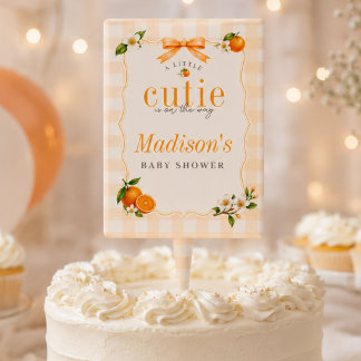 Little Cutie On The Way Baby Shower Cake Pick