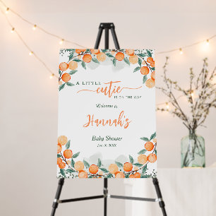 Little Cutie On The Way Baby Shower Welcome Sign