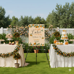 Little Cutie On The Way Clementine Baby Shower Foam Board