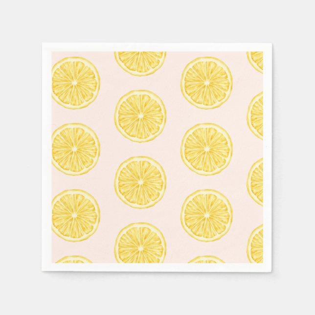 Little cutie on the way Lemon citrus baby shower Napkins (Front)