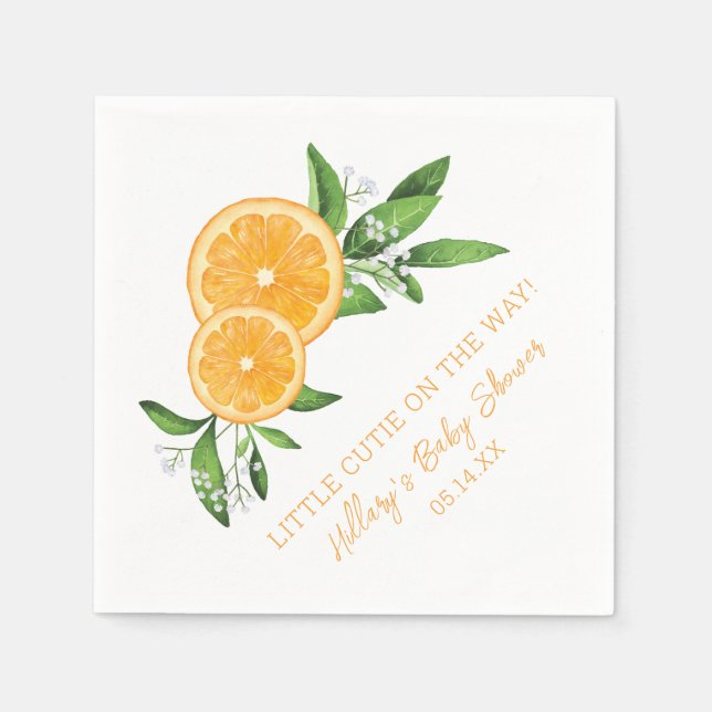 Little Cutie on the Way Napkins (Front)