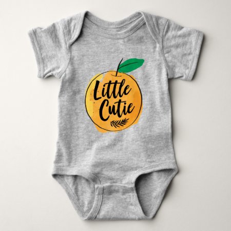 Little Cutie Orange Baby Bodysuit