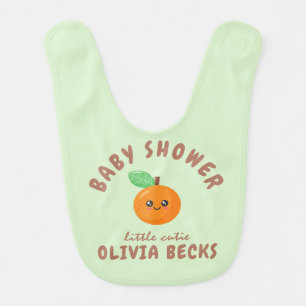Little Cutie Orange Baby Shower  Baby Bib