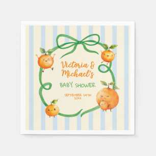 Little Cutie Orange Baby Shower Napkins