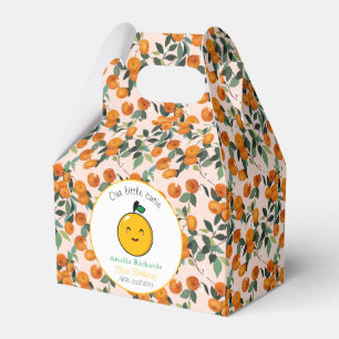 Little Cutie Orange Citrus 1st Birthday Favor Boxes