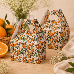 Little Cutie Orange Citrus 1st Birthday Favor Boxes