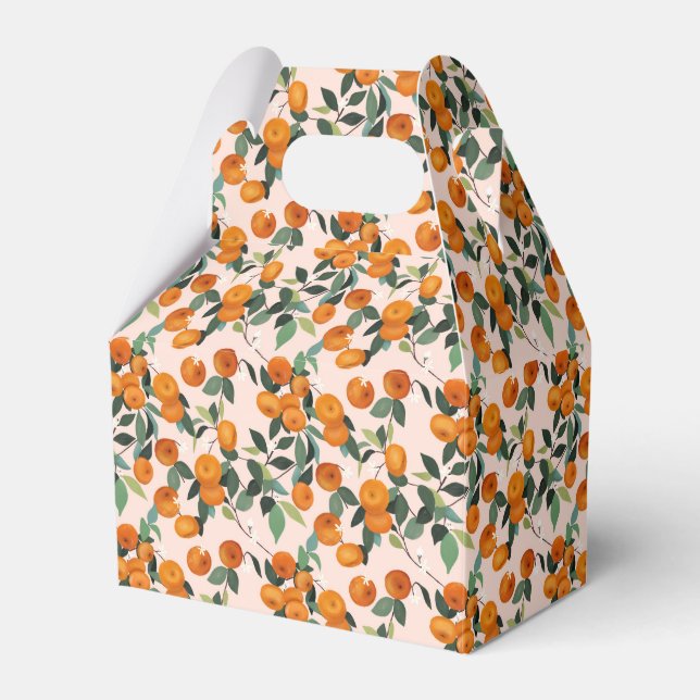  Little Cutie Orange Citrus 1st Birthday  Favor Boxes (Front Side)