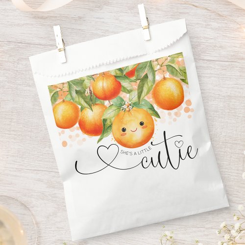Little Cutie Orange Citrus Baby Shower Favor Bag