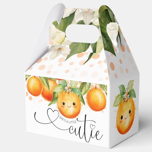 Little Cutie Orange Citrus Baby Shower Favor Boxes