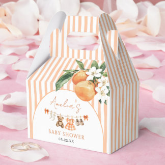 Little Cutie Orange Citrus Baby Shower Favor Boxes