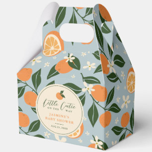 Little Cutie Orange Citrus Baby Shower Favor Boxes