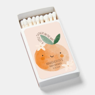 Little Cutie Orange Citrus Baby Shower Favors Matchboxes