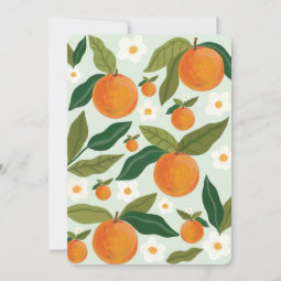 Little Cutie Orange Citrus Baby Shower Invitation | Zazzle