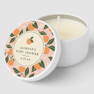Little Cutie Orange Citrus Baby Shower Mini Candle Favors