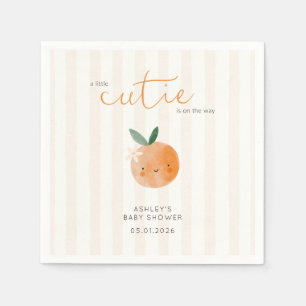 Little Cutie Orange Citrus Baby Shower Napkins