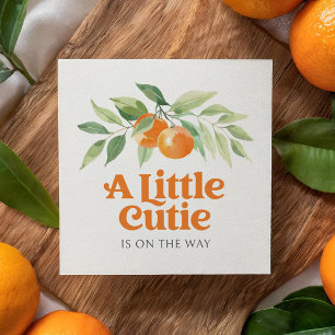 Little Cutie Orange Citrus Baby Shower Napkins