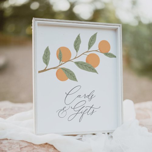 Little Cutie Orange Citrus Cards and Gifts Sign