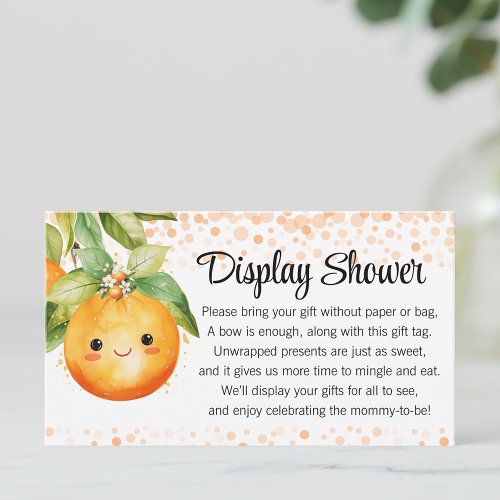 Little Cutie Orange Citrus Display Shower Enclosure Card