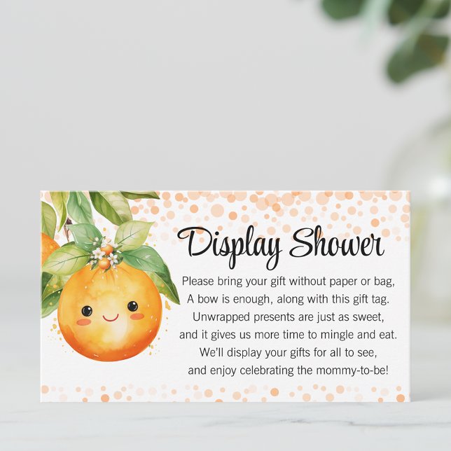 Little Cutie Orange Citrus Display Shower Enclosure Card (Creator Uploaded)