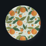 Little Cutie Orange Citrus  First Birthday Paper Plates<br><div class="desc">Little Cutie Orange First Birthday Birthday plate</div>