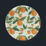 Little Cutie Orange Citrus  First Birthday Paper Plates<br><div class="desc">Little Cutie Orange First Birthday Birthday plate</div>