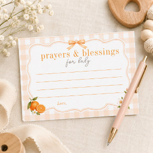 Little Cutie Orange Citrus Prayers for Baby Card