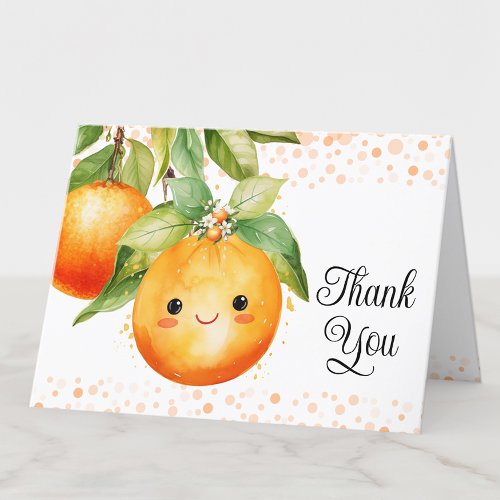 Little Cutie Orange Citrus Thank You Card