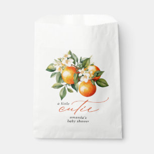 Little Cutie Orange Clementine Baby Shower Favor Bag