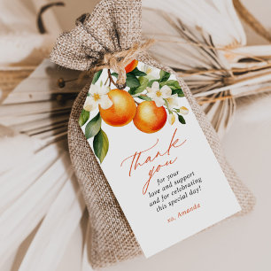 Little Cutie Orange Clementine Baby Shower Favor Gift Tags
