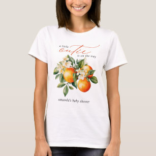 Little Cutie Orange Clementine Baby Shower T-Shirt